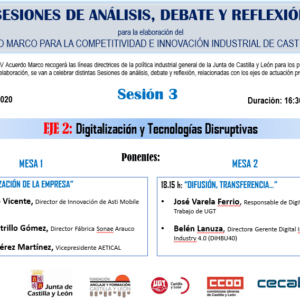 El DIHBU participa en las mesas de análisis para el nuevo Acuerdo Marco para la competitividad e Innovación Industrial de Castilla y León