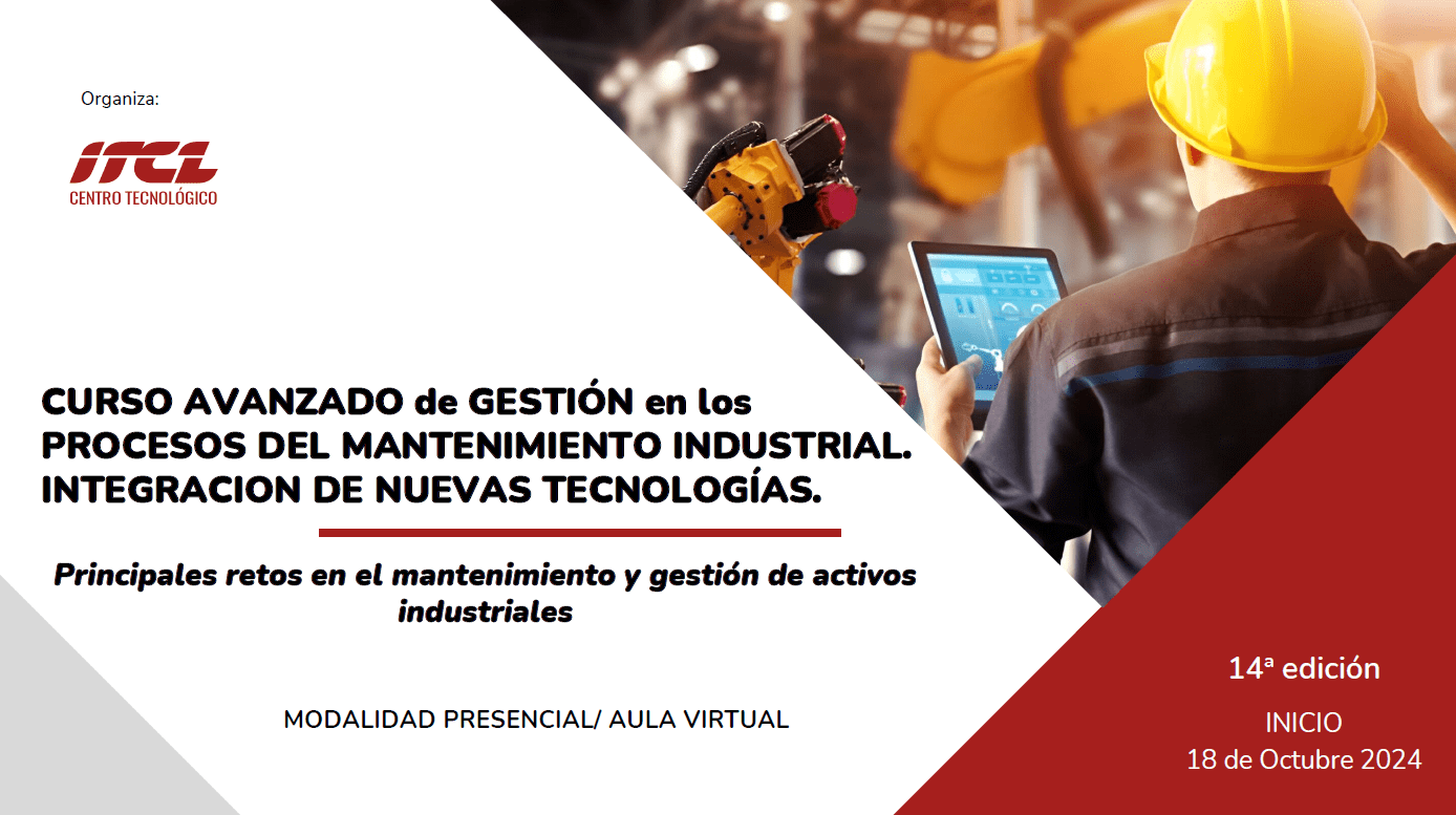 Nuevo Curso gestión de mantenimiento de equipos e instalaciones industriales