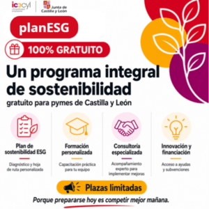 Abierta convocatoria para 80 plazas del PlanESG para pymes de Castilla y León:  Planes de sostenibilidad